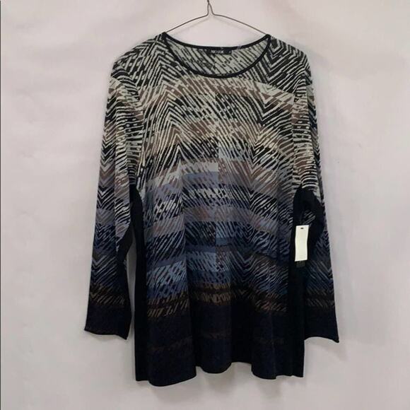 NWT NIC+ ZOE BLUE MULTICOLORED SWEATER SIZE 3X - Picture 1 of 9